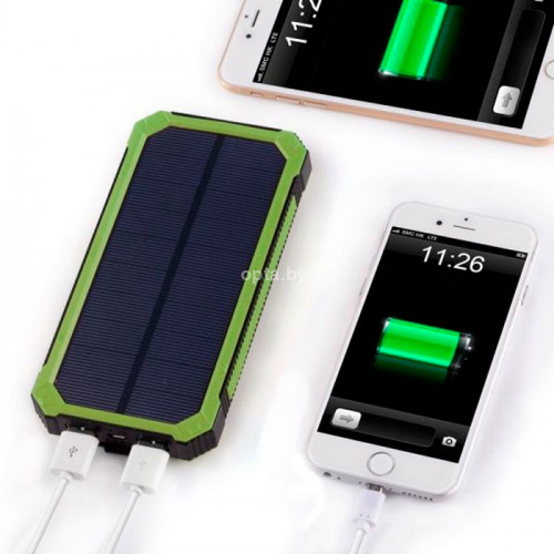 Power Bank 10000 mAh на солнечных батареях