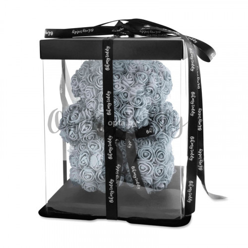 Серый мишка из роз Oh My Teddy 25 см
