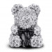 Серебряный мишка из роз Oh My Teddy 40 см