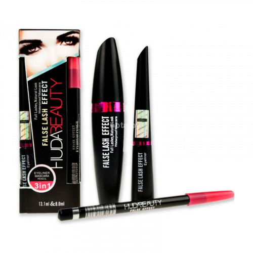 Тушь для ресниц + карандаш Huda Beauty 3  в 1