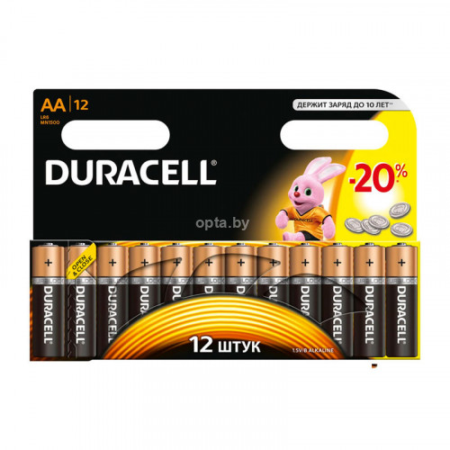 Батарейки пальчиковые Duracell АА 12 шт. 