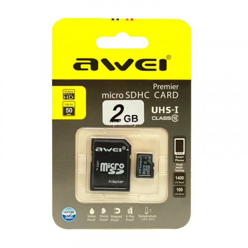 Карта памяти Awei MicroSD Card 2 Гб