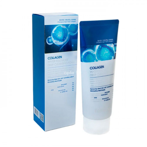 Увлажняющая пенка для умывания с коллагеном FarmStay Collagen Water Full Moist Deep Cleansing Foam