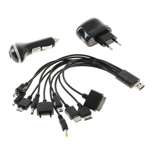 Зарядка-гибрид 3 в 1 USB charger 828