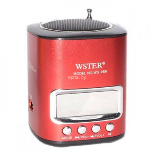 Портативная колонка Wster ws-259 (красный)