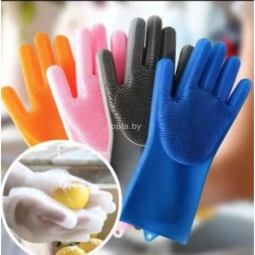 Многофункциональные перчатки для мытья Magic Brush черные