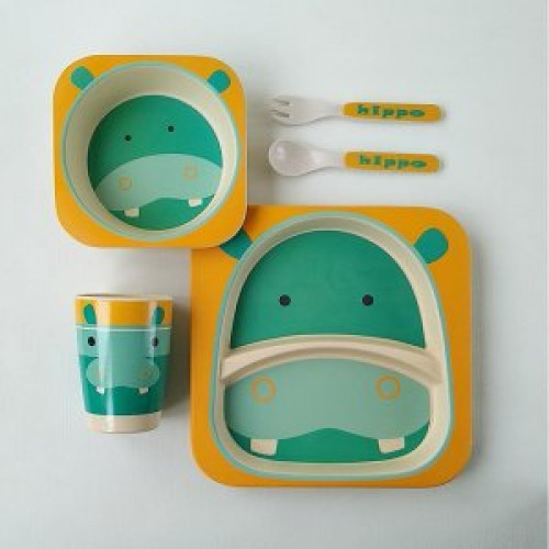 Детская бамбуковая посуда Bamboo Kids Бегемотик