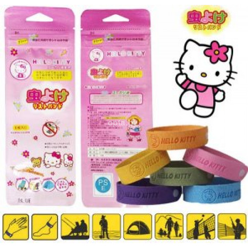 Силиконовые браслеты от комаров и клещей Hello Kitty