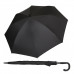 Зонт-Трость мужской, черный, полуавтомат, длина 84 см